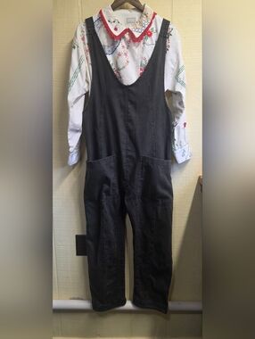 Free People Black Denim Overalls - Women's Casual Jumpsuit NWT